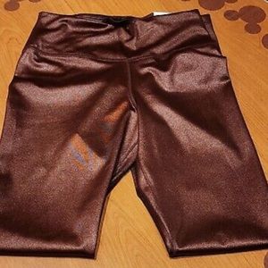 NIKE Dri-Fit One Shine Middies Leggings NWOT Size XSmall Bronze DD5439-273